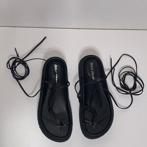 Public Desire x Nasty Gal Platform Lace Up Sandals